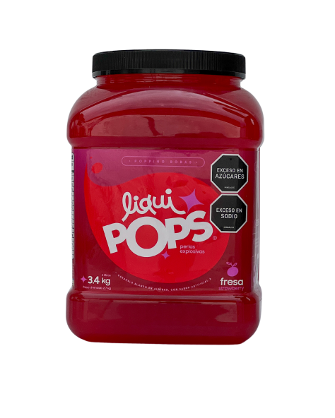 LiquiPops — perlas explosivas liquipops sabor a fresa x 3400 gr  1